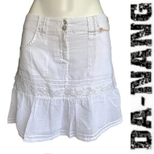 NWT Da-Nang Surplus Vintage Embroidered Low Rise Mini Skirt